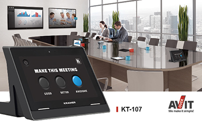 克莱默KT-107触控面板可控整个会议环境!