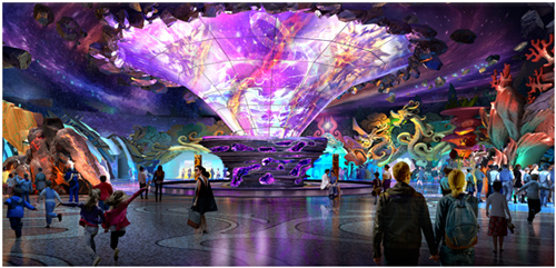 创意显示之雷曼康硕展680㎡ LED喇叭屏亮相南京龙之谷